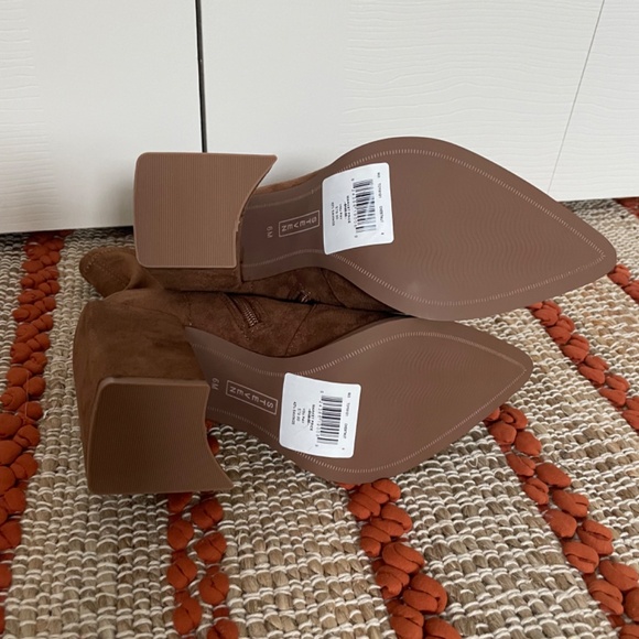 Steven New York pointed toe suede boots in chestnut  - Size 6 - Never worn - Picture 3 of 6